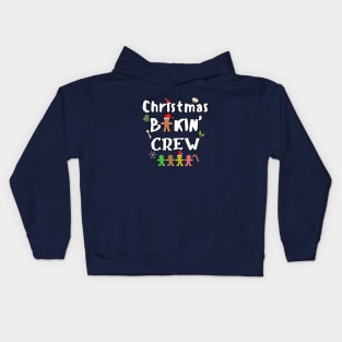 Christmas Baking Crew typography and cute doodle Kids Hoodie